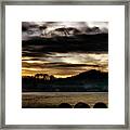Sunrise And Hay Bales Framed Print