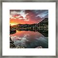 Sunrise At Cecret Lake Framed Print