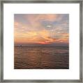 Sunrise At Portland Headlight Framed Print