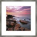 Sunrise At Seawall Maine Acadia National Park Framed Print