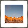 Sunrise At The Towers Of Virgin Framed Print
