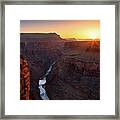 Sunrise At Toroweap, Grand Canyon North Rim. Framed Print
