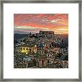 Sunrise In Ragusa Ibla Framed Print
