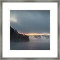 Sunrise In The Blue Mist Framed Print