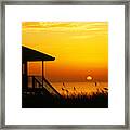 Sunrise Lifeguard Station Framed Print