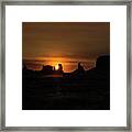 Sunrise Monument Valley Framed Print