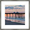 Sunrise Ocean City Fishing Pier Framed Print