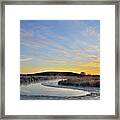 Sunrise On Frozen, Frosted Nippersink Creek Framed Print