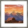 Sunrise On The Ranch Framed Print