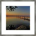 Sunrise Over Cayuga Lake Framed Print