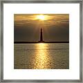 Sunrise Over Morris Island Lighthouse Framed Print