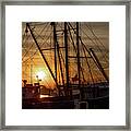 Sunrise Over The New Bedford Harbor Framed Print