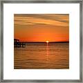 0206 Sunrise Peeking Over Sound Framed Print