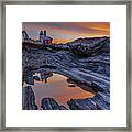 Sunrise Reflections At Pemaquid Point Framed Print