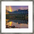 Sunrise Summer Rainbow In Colorado Framed Print