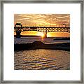Sunrise Under Coleman Bridge Framed Print