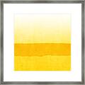 Sunrise- Yellow Abstract Art By Linda Woods Framed Print