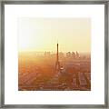 Sunset Above Paris Framed Print