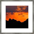 Sunset Across The Badlands Framed Print