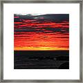 Sunset And Jetty Framed Print