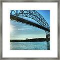 Sunset At Bourne Bridge Framed Print