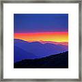 Sunset At Eleven Ranges Overlook Framed Print