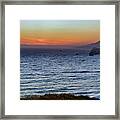 Sunset At Goat Rock Framed Print