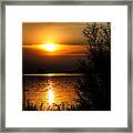 Sunset At Golden Pond Framed Print