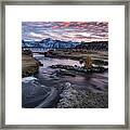 Sunset At Hot Creek Framed Print