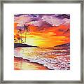 Sunset At Kapalua Bay Framed Print