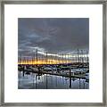 Sunset At Port Gardner Framed Print
