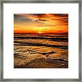 Sunset At Saint Petersburg Beach Framed Print