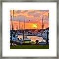 Sunset At Southport Marina 2 Framed Print