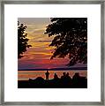 Sunset At Sylvan Beach Framed Print