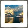 Sunset At The Fishing Pier Framed Print