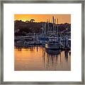 Sunset At The Marina Framed Print