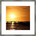 Sunset At The Old Pier Framed Print