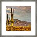 Sunset At The Superstitions Framed Print