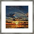 Sunset At The Waters Edge Framed Print