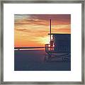 Sunset At Toes Beach Framed Print