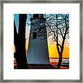 Sunset At Turkey Point Lighthouse Framed Print