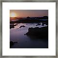 Sunset Bean Hollow State Beach California Framed Print