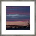 Sunset Bridge Framed Print