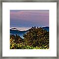 Sunset Cloud Tide Over The Mountains Framed Print