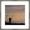 Sunset Fishing On The Loch Framed Print