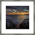 Sunset From Sandpiper Staircase Framed Print