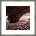 Sunset Grotto On Praia Do Beliche Framed Print