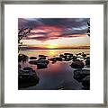 Sunset In Merritt Island - Florida, United States - Seascape Photography Framed Print