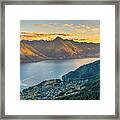 Sunset In New Zealand Framed Print