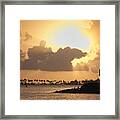 Sunset In San Juan Bay Framed Print